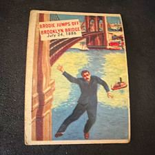 VTG 1926 E.C. Kropp Co. Scoop Non-Sport Card #145 Jumps From Brooklyn Bridge picture