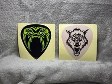 Metallica James Hetfield WHITE FANG & BLACK FANG STICKER SET picture