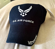 Eagle Crest U.S. Air Force Veteran Black Embroidered Adjustable Cap picture
