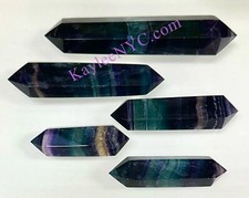 Wholesale Lot 1 Lb Natural Rainbow Fluorite Double Terminated Point Crystal picture