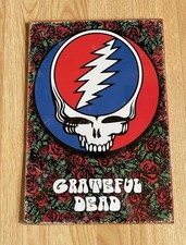 RARE  Grateful Dead Steal Your Face with Roses 8x12 Metal Wall Sign picture