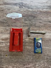 1958 Gillette Super Speed Flare Tip D2 Safety Razor w/ Case & Blades Vintage picture