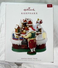 Hallmark Keepsake 2018 Santa's Magic Train Sound Light Motion Ornament Working picture