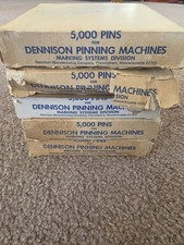 5000 x 5 VTG Pins For Dennison Pinning Machine made in USA in roll in box 70s picture