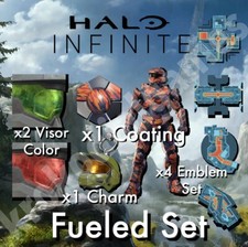 Halo Infinite Fueled Set Dew Visor Charm Coating Emblems-ALL 8 ITEMS You Pick picture