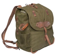 Genuine Romanian Army Backpack Bag Canvas Olive Shoulder Strap picture