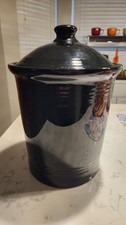 Fiesta Black 3 Quart Canister Large Size. Rare  picture