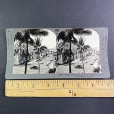 Bishop Street Honolulu Hawaii Stereoview Keystone View Co. 1930s Curved Mount picture