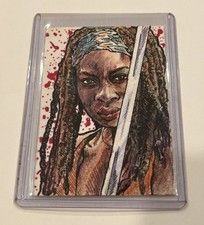2013 Walking Dead original ACEO Sketch Card By Clay Sayre - Signed by Artist picture