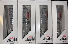4 x Brand New Official ASAHI Super Dry Pint Lager Beer Glasses With Boxes picture