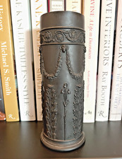 Antique Wedgwood BLACK Basalt Cylindrical  7.5