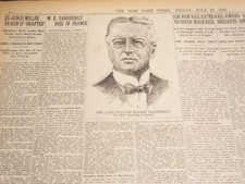 1920 JULY 23 NEW YORK TIMES - W. K. VANDERBILT DIES IN FRANCE - NT 7126 picture