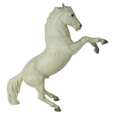 Vintage Breyer Rearing Horse Fighting Stallion King #30 Alabaster White 1960s picture