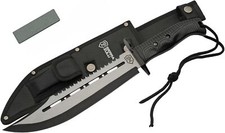 Sierra Zulu Survival Hunting Knife with Sheath - 10.5” Fixed Blade Tactica picture