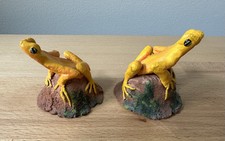 Vintage Panamanian Golden Frog Sapo Ceramic Figurines picture