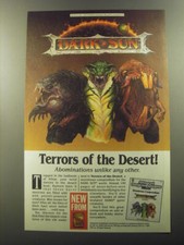 1992 TSR AD&D Dark Sun Monstrous Compendium Ad - Terrors of the Desert picture