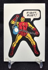 🔴🟡 1975 Topps Marvel Comic Book Heroes Iron Man, No Labels, Non Die Cut 🔴 picture