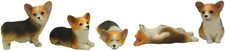 Pack of 5 Corgi Miniature Figurines Mini Welsh Corgi Cake Topper Corgi Ornament picture