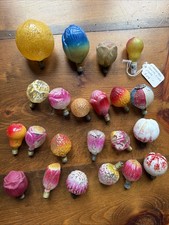 Antique Christmas/Fruit/Rose Theme Garland Light Bulbs, 21 Pc/lot - Early 1900s picture