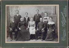 Antique Cabinet Card Large Family Group Portrait Spencer Massachusetts Victorian picture
