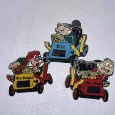 Disney Parks Pin Mr Toad’s Wild Ride Cars Hidden Mickey 4 Pin complete set 2007 picture