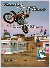 Motocross Madness 2 - PC Game - Vintage Original Print Ad/Poster Promo Art 2000 picture