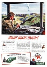 1941 FOREST RANGER Spots Fire Lookout Tower TEXACO DECORATIVE REPLICA METAL SIGN picture