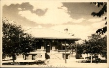 Cordell Oklahoma OK Carnegie Library c1910s Real Photo Vintage Postcard bhn picture