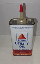 Vintage 1965 Citgo Utility Oil 4oz Oiler.  Uncut Spout / Full NOS picture
