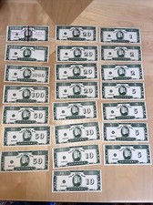 Vintage 22 Pcs of THAT AIN'T HAY play money SMACKERS 1,2,5,10,20,50,100, 1K, 25K picture