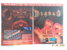 Diablo All Hell breaks Loose Fragile Allegiance ORIGINAL 1996 Video Game ART AD picture