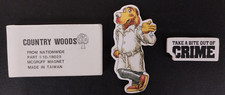 McGruff The Crime Dog Set of 2 Wooden Magnets in Original Box - New Old Stock picture