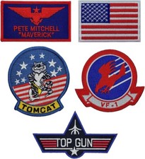 Maverick Pete Mitchell Navy Fighter School Patch  | 5PC  iron on sew on -QB072 picture