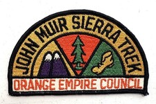 John Muir Sierra Trek, trail hike award patch; 1960's?; Orange Empire Council picture