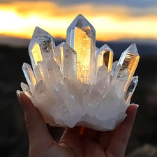 Rare Large Raw Clear Quartz Crystal Cluster Quartz Mineral Specimens Decor picture