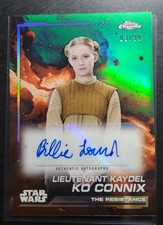2024 Topps Chrome Star Wars Billie Lourd Green Parallel Auto  /99 picture