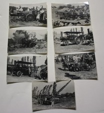 7 Early Mt Pleasant Iowa Midwest Old Threshers Reunion Steam Engine Post Cards picture