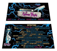 Bally The Addams Family Pinball Custom Apron Instruction Cards picture