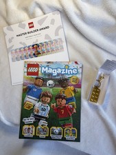 FIFA Fan Fest x LEGO Magazine Soccer Edition & LEGO Insiders Brick Gold Keychain picture