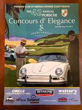 2012 Porsche Club America Orange Coast 42nd Concoursd'Elegance Poster PCA SCGC picture