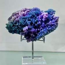 2.54LB Natural sparkling purple grape agatecrystal granular mineral specimen picture