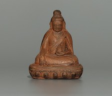 Real Tibet Old Clay Tsa Tsa Buddha Statue Thangtong Gyalpo Iron bridge Guru Lama picture