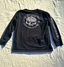Harley-Davidson Genuine Motorclothes Black Long Sleeve Skull T-Shirt L picture