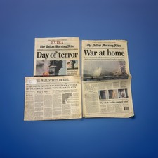 9/11-9/12, 2001 WTC. Lot Of Dallas Morning And Wall Street Journal News Paper. picture
