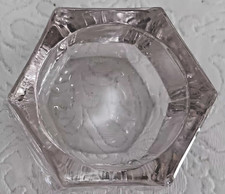 Vintage Heavy Glass Salt Cellar Trinket Dish  ~ MINT CONDTION picture