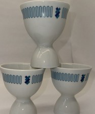 3 Vintage MCM ATOMIC DARLING Richard Ginori Italy Demitasse DOUBLE EGG🥚🥚CUPS picture