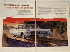 1960 Buick Electra 2 Door Hardtop Two Page Print Ad Let's Go picture