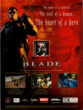 Marvel Activision Blade PlayStation Game Ad 2000 Vintage Magazine Print picture
