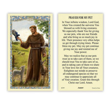 (2 copies) Pet Blessing Prayer for My Pet Holy Prayer Card St. Francis Image picture
