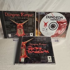 Dungeon Keeper 1 2 And The Deeper Dungeons Expansion PC Vintage Windows 95 98 picture